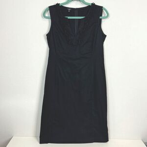 Talbots Black Sleeveless Shift Dress 10